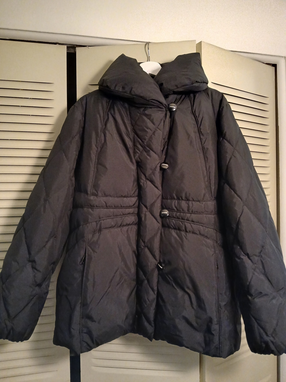 Larry Levine Black Quilted Puffer Jacket